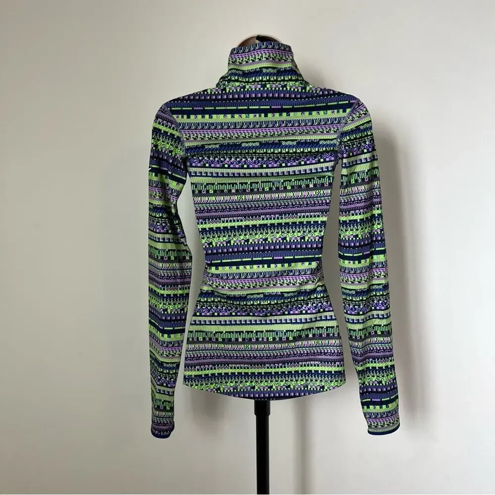 Nike Pro Dri Fit Long Sleeve Top Size XS Half Zip‎ Athletic Spandex Shirt
